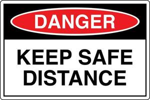 Osha padrões símbolos registrado local de trabalho segurança placa Perigo Cuidado Atenção manter uma seguro distância vetor