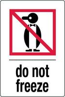 internacional Remessa pictórico etiquetas pinguins ícone símbolo Faz não congelar vetor