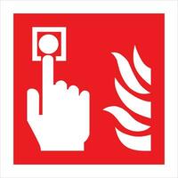 iso 7010 registrado segurança sinais - fogo equipamento fogo açao sinais - fogo alarme ligar ponto vetor