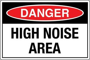 Osha padrões símbolos registrado local de trabalho segurança placa Perigo Cuidado Atenção Alto ruído área vetor