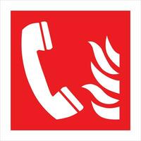 iso 7010 registrado segurança sinais - fogo equipamento fogo açao sinais - fogo emergência Telefone vetor