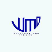 design criativo de logotipo de carta wmd com gráfico vetorial vetor