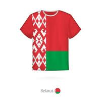 camiseta Projeto com bandeira do bielorrússia. vetor