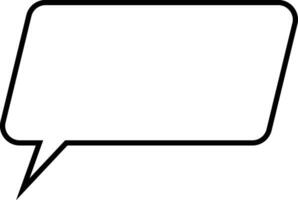 linha discurso bolha. conversa bolha. falar bolha texto, conversando caixa, esvaziar mensagem caixa esboço desenho animado vetor