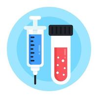 amostras de sangue e teste vetor