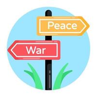 placa de estrada do conceito de guerra vetor