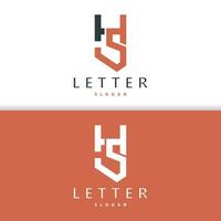 minimalista hs carta logotipo, sh logotipo moderno e luxo ícone vetor modelo elemento