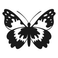 vetor borboleta Preto silhueta isolado em branco fundo. decorativo inseto ilustração