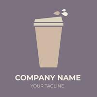 café logotipo abstrato marca identidade para restaurante, cafeteria, fazer compras vetor ilustração