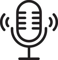 isolado microfone clipart gráfico para podcast, gravação estúdio, e vocal gravação vetor