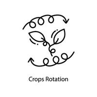 cultivo rotação rabisco ícone Projeto ilustração. agricultura símbolo em branco fundo eps 10 Arquivo vetor