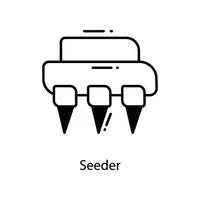 semeador rabisco ícone Projeto ilustração. agricultura símbolo em branco fundo eps 10 Arquivo vetor