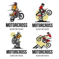 motorcross logotipo Projeto vetor modelo.