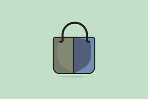 moderno simples azul mulher Bolsa vetor ilustração. beleza moda objetos ícone conceito. meninas moda Bolsa vetor Projeto.