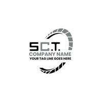 sct carta logotipo vetor projeto, sct simples e moderno logotipo. sct luxuoso alfabeto Projeto