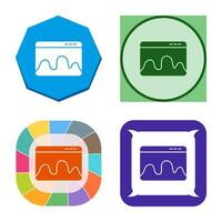 ícone de vetor de estatísticas de página da web