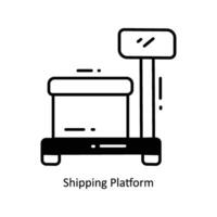 Remessa plataforma rabisco ícone Projeto ilustração. logística e Entrega símbolo em branco fundo eps 10 Arquivo vetor