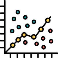 linear regressão vetor ícone