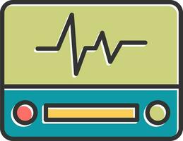 ícone de vetor de eletrocardiograma
