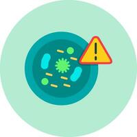 ícone de vetor de bactéria