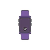 ícone isolado de dispositivo de esporte smartwatch vetor