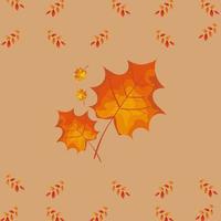 outono folha fundo padrão vetor