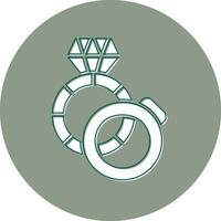 ícone de vetor de anel de diamante