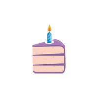 desenho vetorial de bolo de feliz aniversário vetor