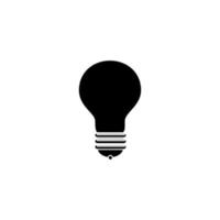 silhueta de ícone isolado de ideia de lâmpada vetor