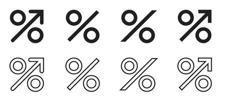 percentagem ícone venda desconto lucro placa palavra símbolo progresso vetor