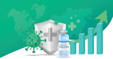escudo de vacina para coronavírus de proteção contra vírus vetor