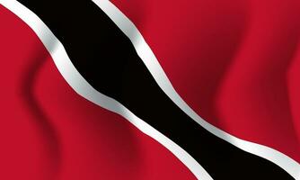 fundo balançando ao vento bandeira de trinidad e tobago. fundo vetor