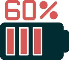 60. por cento vetor ícone