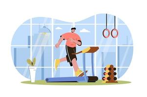 ilustração da web de fitness vetor