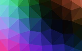 multicolor escuro, vetor de arco-íris brilhante padrão triangular.