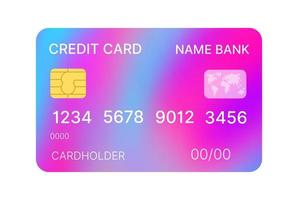 vetor de modelo multicolor de cartões de crédito com design abstrato