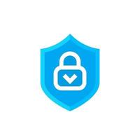 ícone de cibersegurança, símbolo de vetor de proteção de dados online