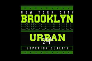 design de tipografia brooklyn de nova york vetor