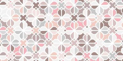 padrão geométrico design floral elegante fundo rosa vetor