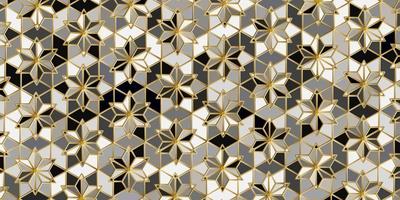 desenho de padrão geométrico forma poligonal moderna com linhas douradas vetor