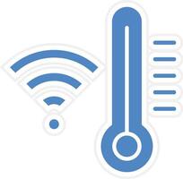 inteligente temperatura vetor ícone