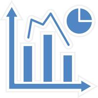 ícone de vetor de gráfico de barras