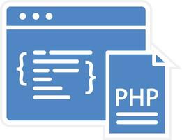 ícone de vetor de codificação php