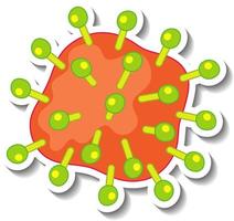 desenho de adesivo com coronavírus ou sinal de vírus isolado vetor