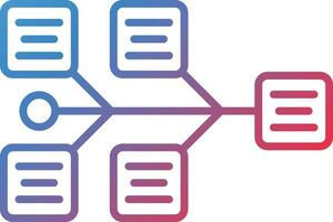 espinha de peixe diagrama vetor ícone