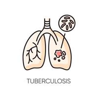 tuberculose ícone de cor rgb vetor