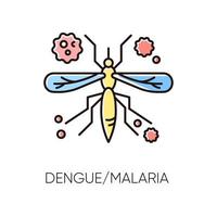 dengue, malaria rgb color icon vetor