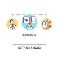 ícone do conceito de biofeedback vetor