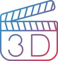 3d filme vetor ícone