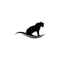 design de logotipo de tigre, ilustração em vetor design animal.